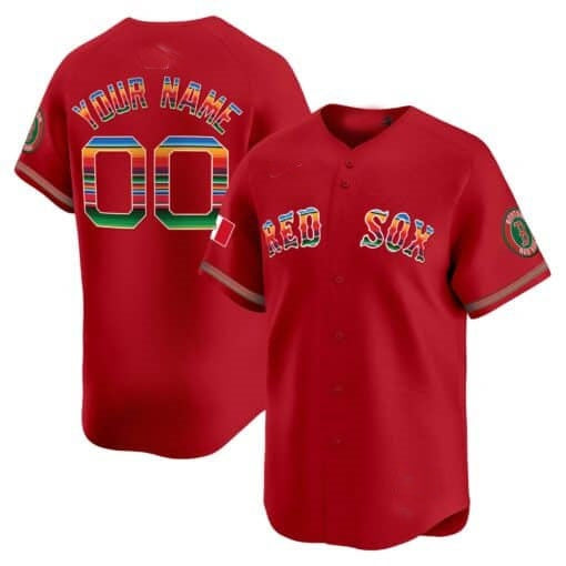 Custom Boston Red Sox Mexico Vapor Premier Limited Jersey ¨C Red CONTON