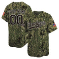 Custom Los Angeles Dodgers USMC Alternate Vapor Premier Limited Jersey ¨C All Stitched-Woodland CONTON