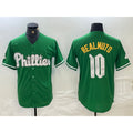Philadelphia Phillies #10 JT Realmuto Kelly Green CONTON Cool Base Jersey