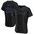 Miami Marlins #26 Janson Junk Player Black CONTON Home Limited Elite Stitched Jerseys