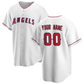 Custom Los Angeles Angels White CONTON Home Replica Jersey