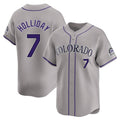 Colorado Rockies #7 Matt Holliday Player Gray CONTON Limited Home Stitched Jerseys