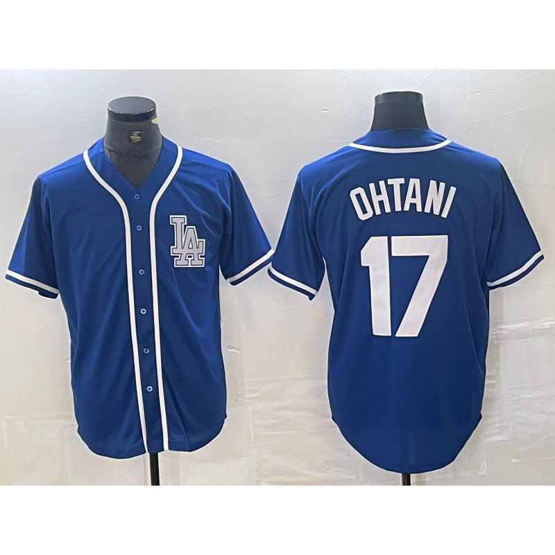Los Angeles Dodgers #17 Shohei Ohtani Blue CONTON Cool Base Stitched Jersey