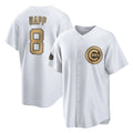 Chicago Cubs #8 Ian Happ Player Gold CONTON All-Star Game Home Stitched Jerseys