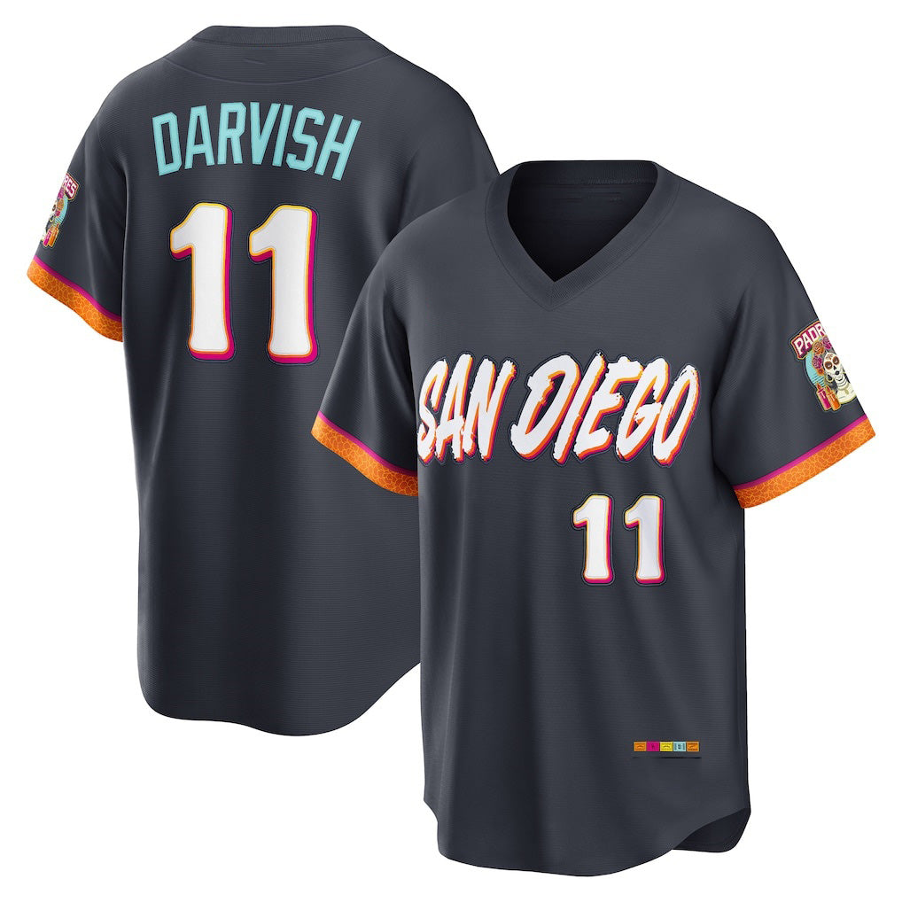 San Diego Padres #11 Yu Darvish Obsidian CONTON 2026 City Connect Stadium Jersey