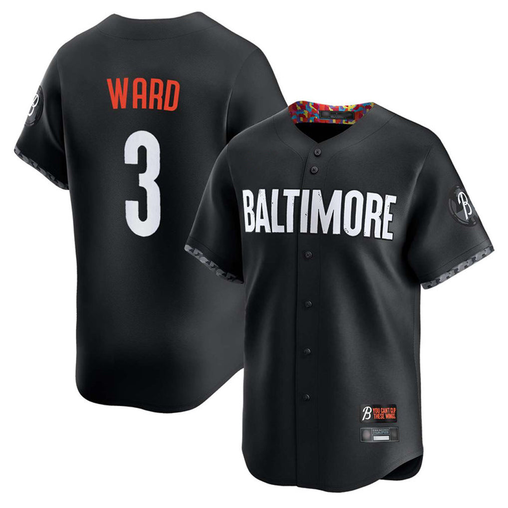 Baltimore Orioles #3 Taylor Ward Player Black CONTON City Connect Limited Home Game Stitched Jerseys