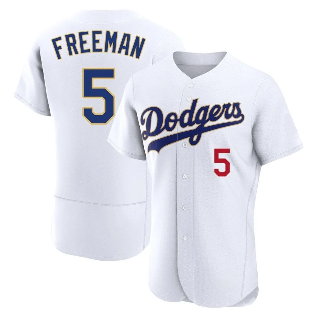 Los Angeles Dodgers #5 Freddie Freeman Player Gold White CONTON 2026 Collection Stadium Limited Elite Stitched Jerseys