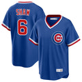 Chicago Cubs #6 Matt Shaw Player Royal CONTON T-shirt Cooperstown Collection Limited Stitched Jerseys
