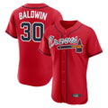 Atlanta Braves #30 Drake Baldwin Player Red CONTON Limited Elite Home Game Stitched Jerseys