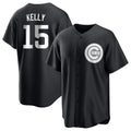 Chicago Cubs #15 Carson Kelly Player Black CONTON Game Stitched Jerseys