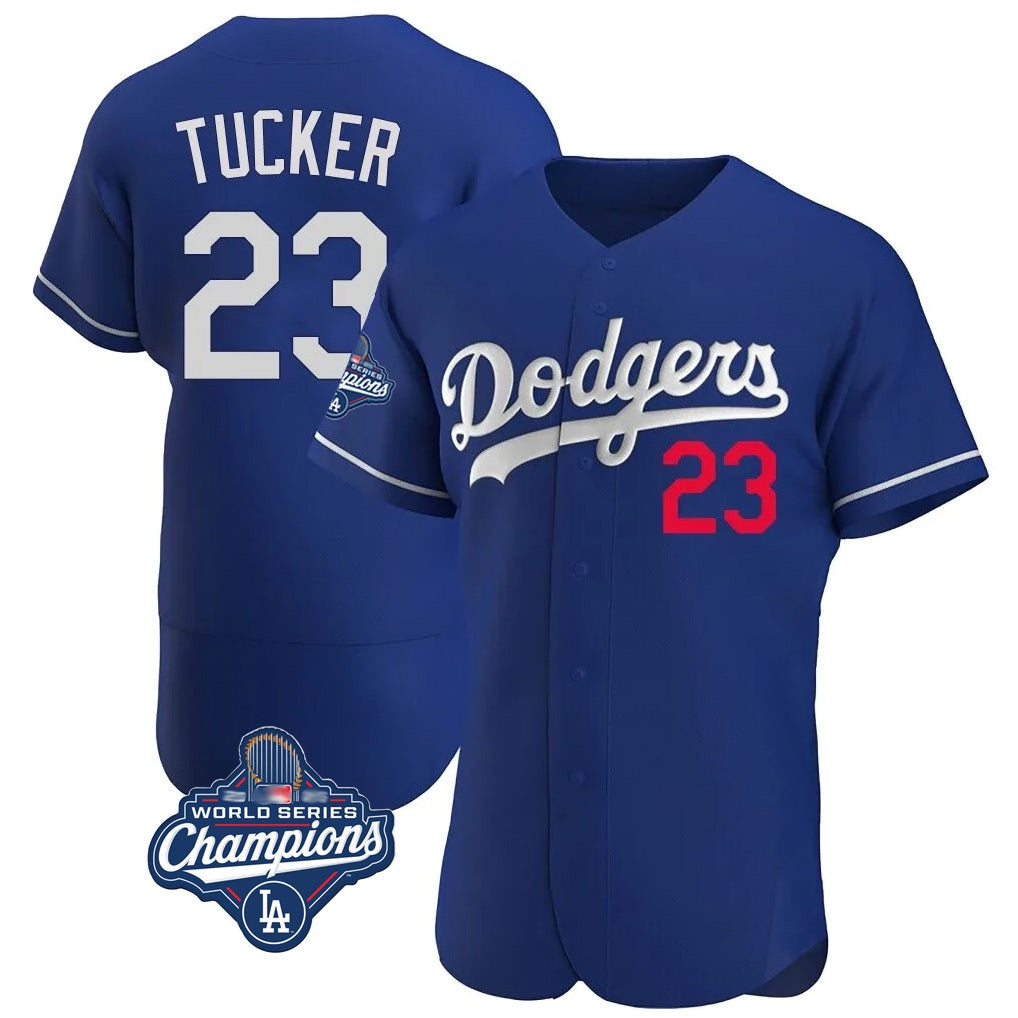 Los Angeles Dodgers #23 Kyle Tucker Player Royal CONTON World Series Meet Limited Elite Home Stitched Jerseys