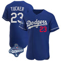 Los Angeles Dodgers #23 Kyle Tucker Player Royal CONTON World Series Meet Limited Elite Home Stitched Jerseys