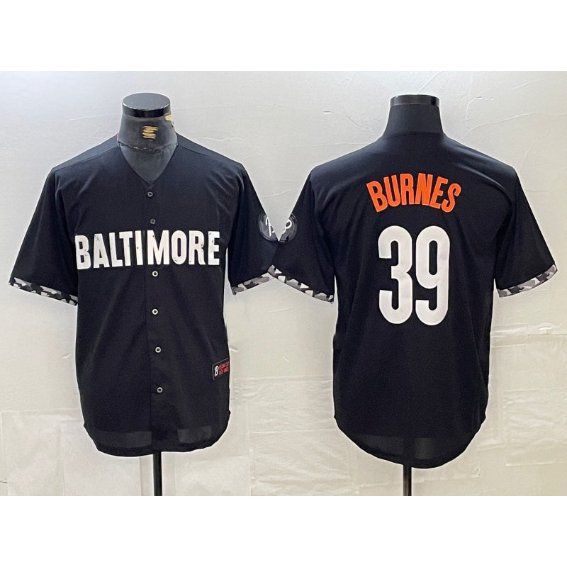 Baltimore Orioles #39 Corbin Burnes Black CONTON 2023 City Connect Cool Base Stitched Jersey