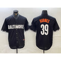 Baltimore Orioles #39 Corbin Burnes Black CONTON 2023 City Connect Cool Base Stitched Jersey