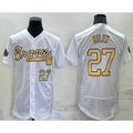 Atlanta Braves #27 Austin Riley Number White CONTON 2022 All Star Stitched Flex Base Jersey
