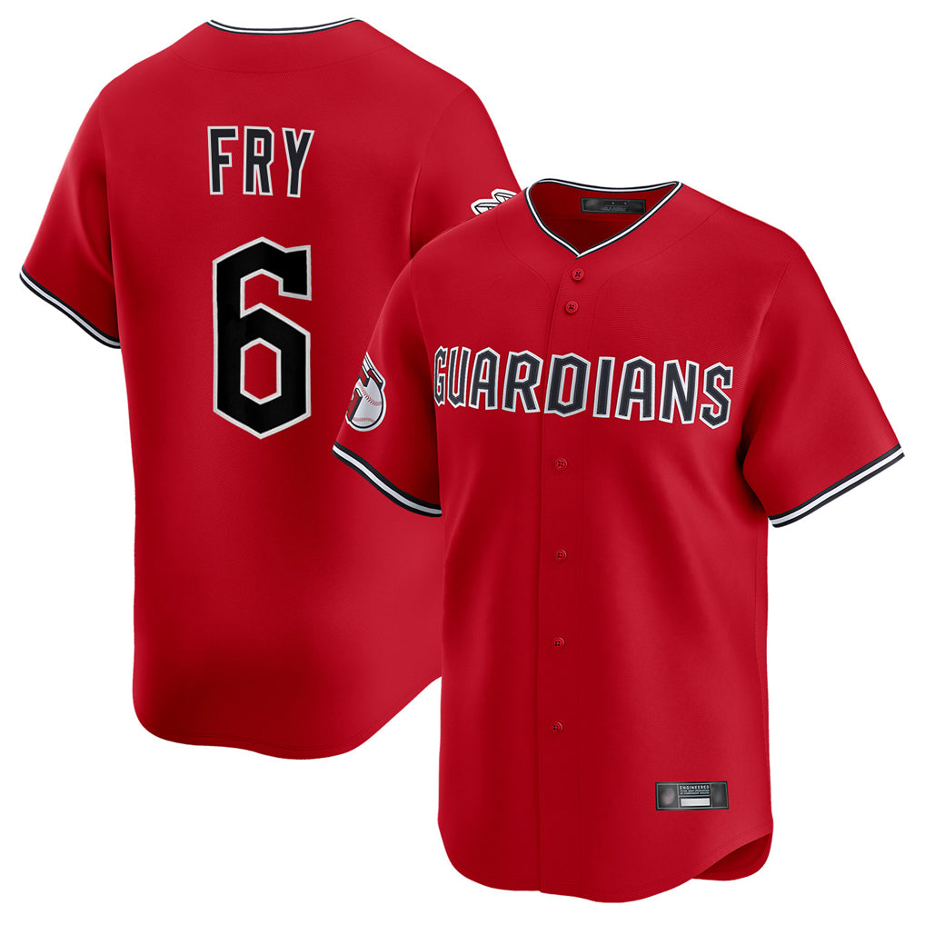 Cleveland Guardians #6 David Fry Player Red CONTON Limited Home Stitched Jerseys