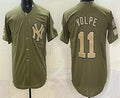New York Yankees #11 Anthony Volpe Olive CONTON 2026 Armed Forces Day Jersey