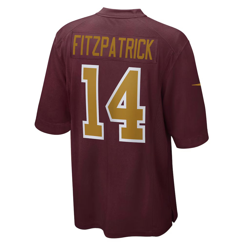 W.Football Team #14 Ryan Fitzpatrick Burgundy CONTON Alternate Player Game Jersey