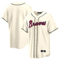 Atlanta Braves Cream CONTON Home Game Blank Player Stitched Jerseys