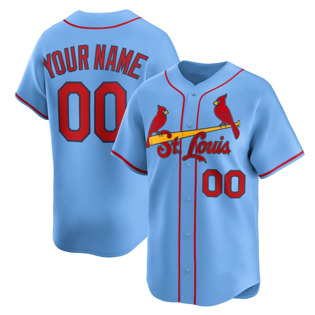 Custom St. Louis Cardinals Light Blue CONTON Alternate Limited Jersey