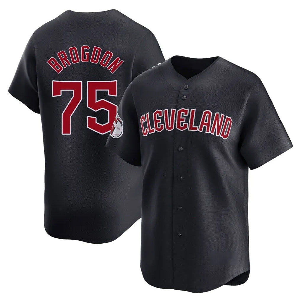 Cleveland Guardians #75 Connor Brogdon Player Navy CONTON Limited Home Game Stitched Jerseys