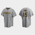 Pittsburgh Pirates #15 Oneil Cruz Gray CONTON Road Cool Base Jersey