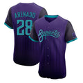 Arizona Diamondbacks #28 Nolan Arenado Player Purple CONTON City Connect Limited Elite Home Game Stitched Jerseys