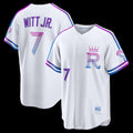 Kansas City Royals #7 Bobby Witt Jr. White CONTON 2026 City Connect Stadium Jersey