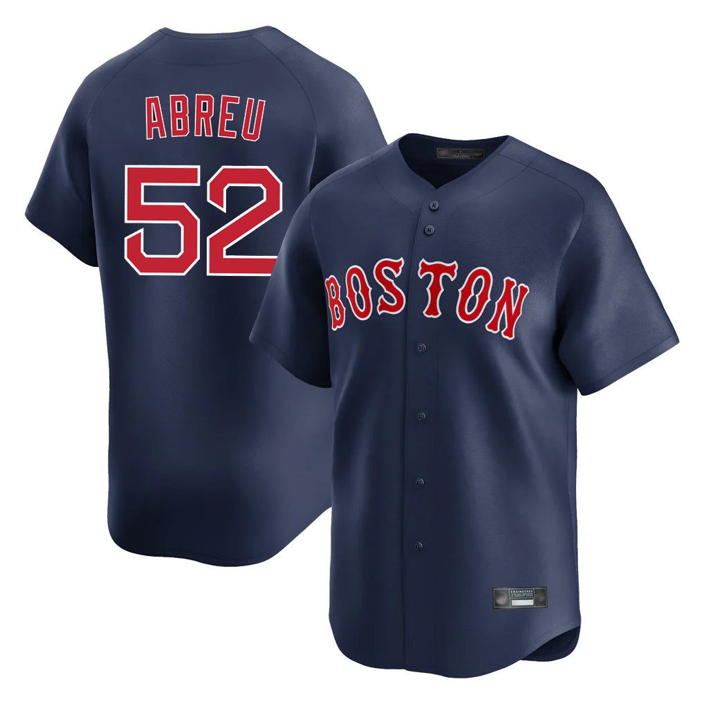 Boston Red Sox #52 Wilyer Abreu Player Navy CONTON Limited Home Game Stitched Jerseys1