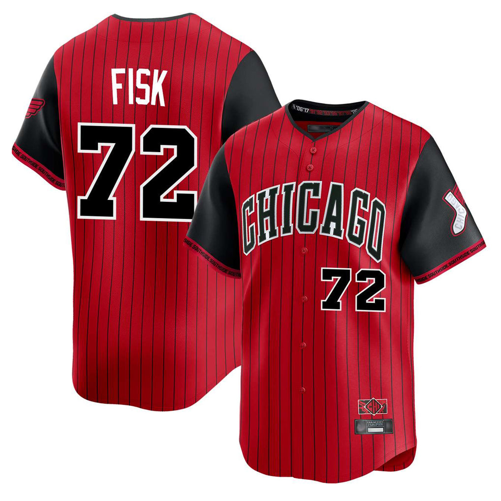 Chicago White Sox #72 Carlton Fisk Player Red CONTON City Connect Limited Home Stitched Jerseys