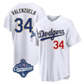 Los Angeles Dodgers #34 Fernando Valenzuela Player Gold White CONTON World Series Meet 2026 Collection Stadium Limited Stitched Jerseys