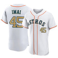 Houston Astros #45 Tatsuya Imai Player Gold CONTON Collection Limited Elite Home Stitched Jerseys