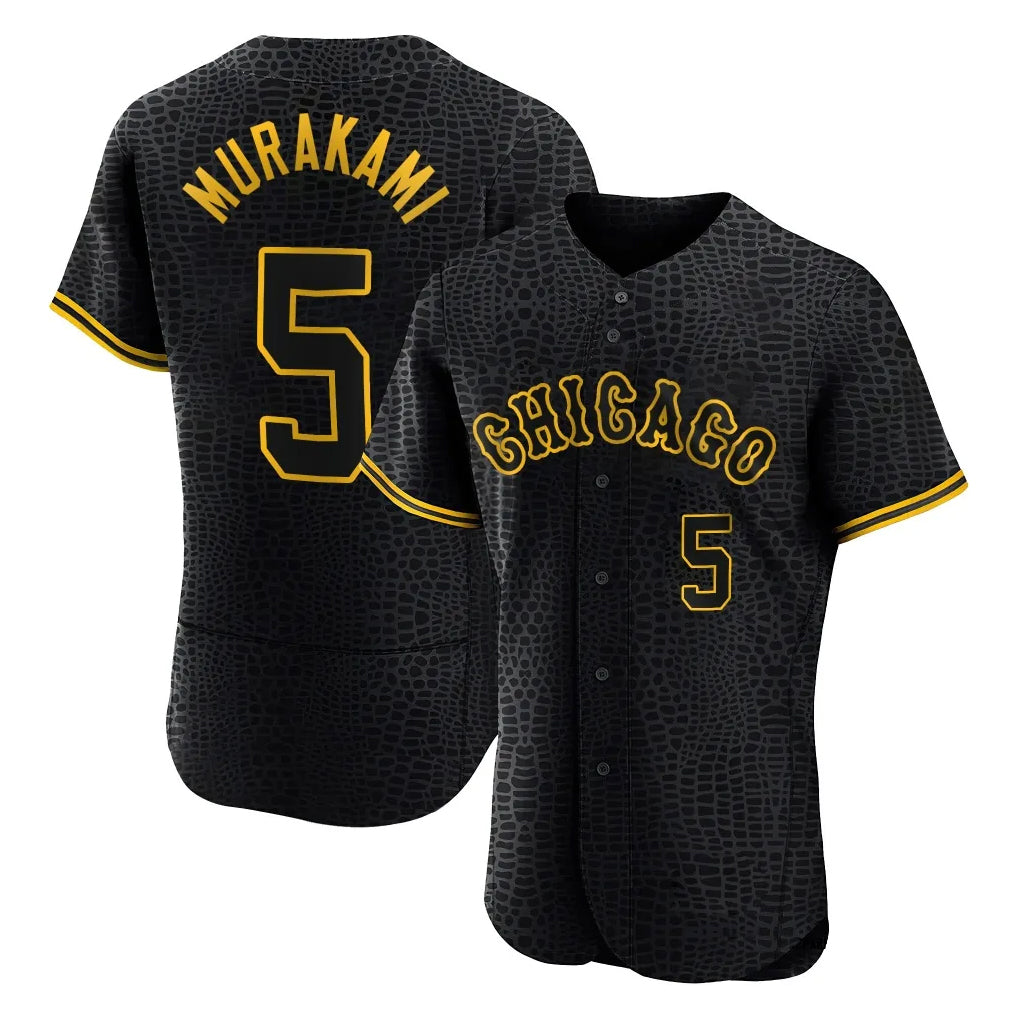 Chicago White Sox #5 Munetaka Murakami Player Black CONTON Snake Skin City Limited Elite Home Stitched Jerseys
