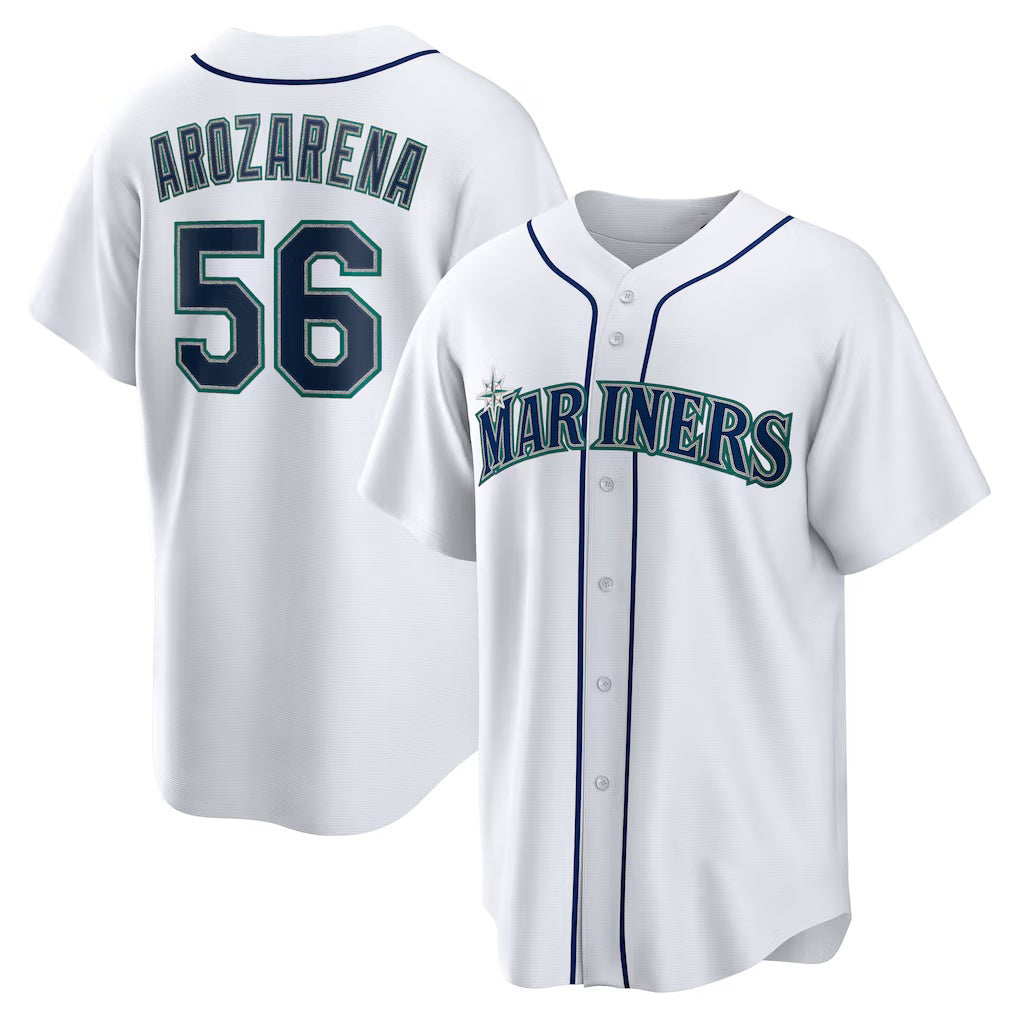 Seattle Mariners #56 Randy Arozarena White CONTON Home Replica Jersey