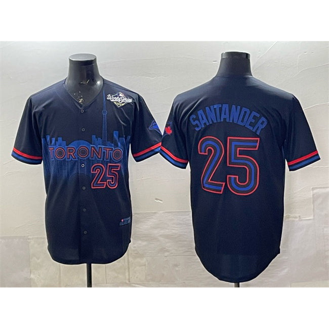 Toronto Blue Jays #25 Anthony Santander Navy CONTON 2025 World Series City Connect Limited Stitched Jersey