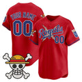 Custom Kansas City Royals x One Piece Red CONTON Vapor Premier Limited Jersey - Stitched