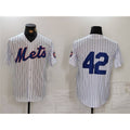 New York Mets #42 Jackie Robinson White CONTON Cool Base Stitched Jersey