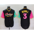 San Diego Padres #3 Jackson Merrill Black CONTON City Connect Cool Base Stitched Jersey