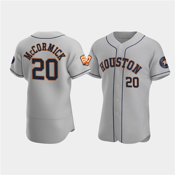 Houston Astros #20 Chas McCormick Gray CONTON 60th Anniversary Flex Base Stitched Jersey