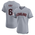 Cleveland Guardians #6 David Fry Player Gray CONTON Road Limited Elite Home Stitched Jerseys