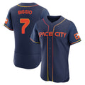 Houston Astros #7 Craig Biggio Player Navy CONTON City Connect Limited Elite Home Stitched Jerseys