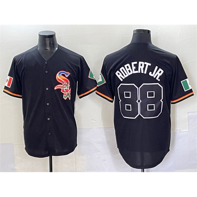 Chicago White Sox #88 Luis Robert Jr. Black CONTON Mexico Limited Stitched Jersey