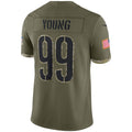 W.Commanders #99 Chase Young Olive CONTON Salute To Service Limited Jersey
