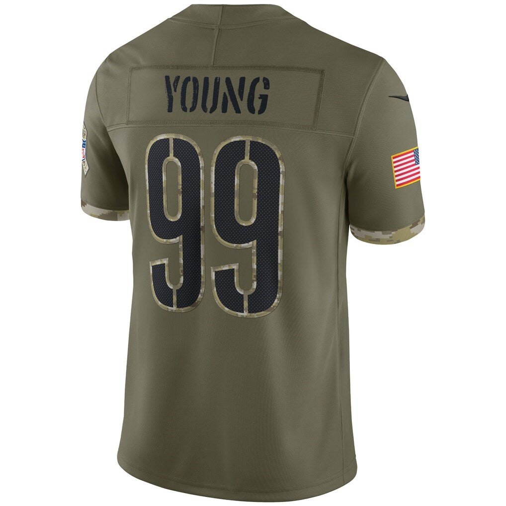 W.Commanders #99 Chase Young Olive CONTON Salute To Service Limited Jersey