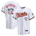 Baltimore Orioles #12 Dylan Beavers Player White CONTON USA 250 Fourth of July Home Game Stitched Jerseys