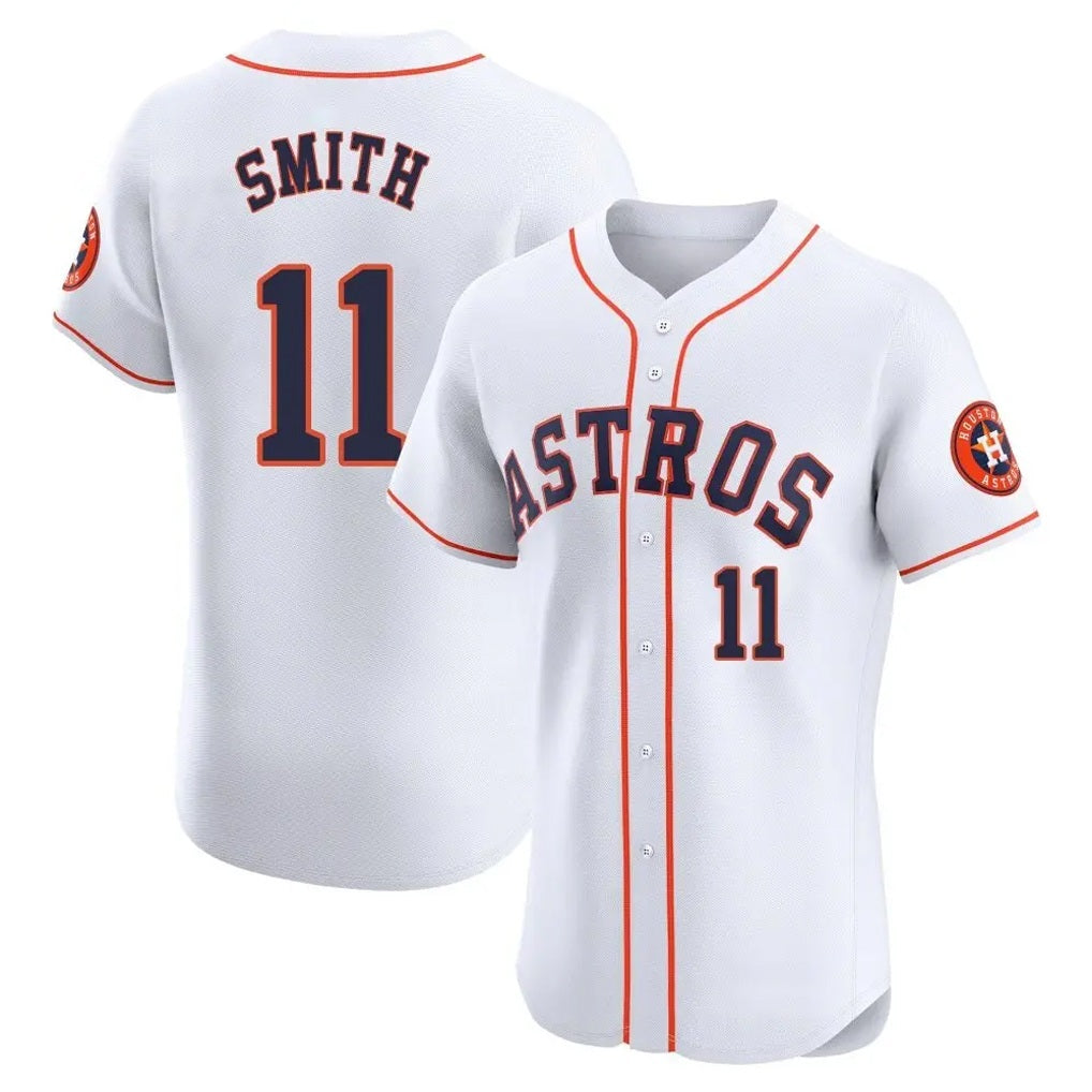 Houston Astros #11 Cam Smith Player White CONTON Limited Elite Home Stitched Jerseys