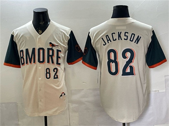 Baltimore Orioles #82 Jeremiah Jackson Natural CONTON 2026 City Connect Stadium Stitched Jersey