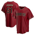 Arizona Diamondbacks #51 Randy Johnson Player Red CONTON Home Game Stitched Jerseys