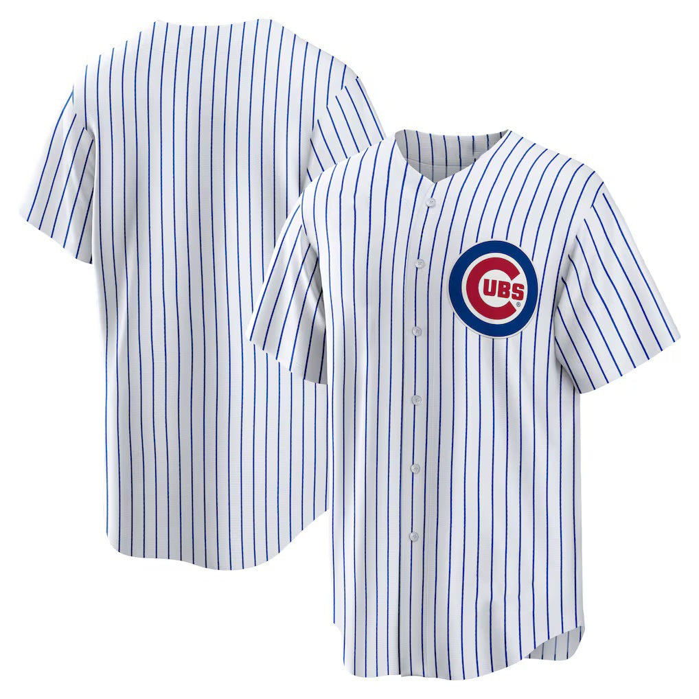 Chicago Cubs White CONTON Home Replica Team Jersey