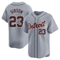 Detroit Tigers #23 Kirk Gibson Player Gray CONTON Home Limited Stitched Jerseys